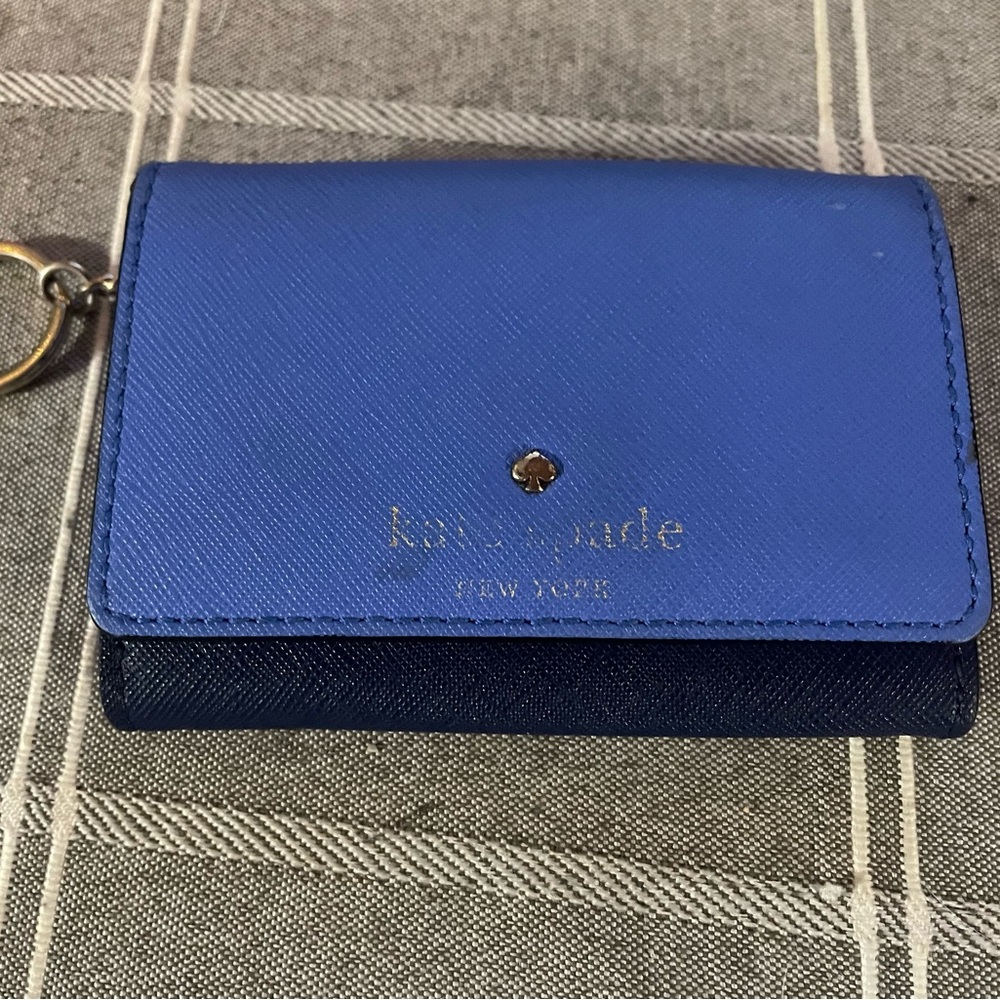 Kate Spade Blue Wallet Keychain